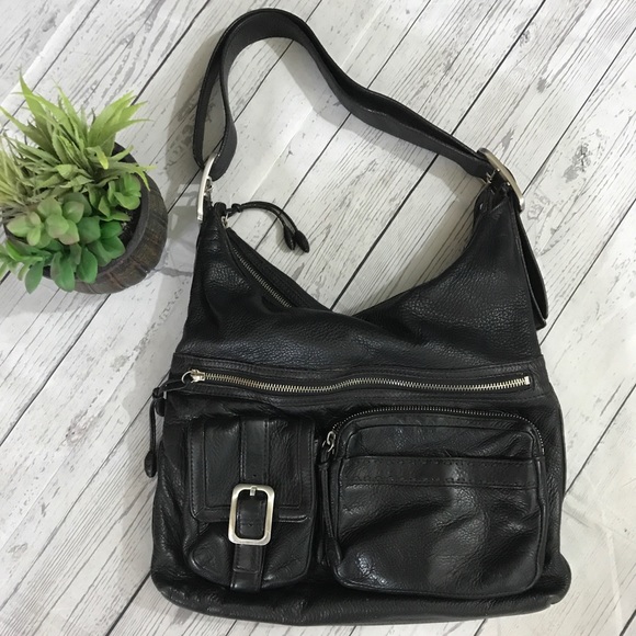 Cole Haan Handbags - Cole Haan black leather buckle shoulder bag
